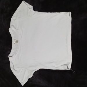 White ribbed top